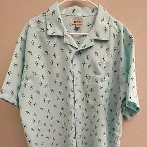 XL HAGGAR Clothing Mint Cocktail Martini Button Down